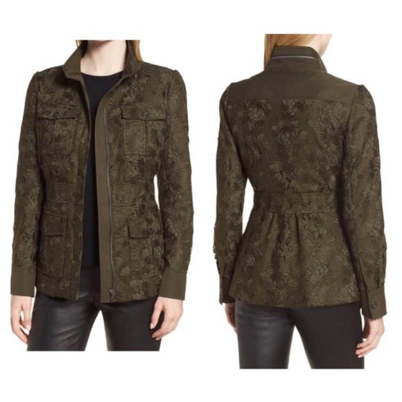 Nordstrom Jackets & Blazers - Nordstrom Signature Olive Peat Leona Lace Military Style Jacket Size Small